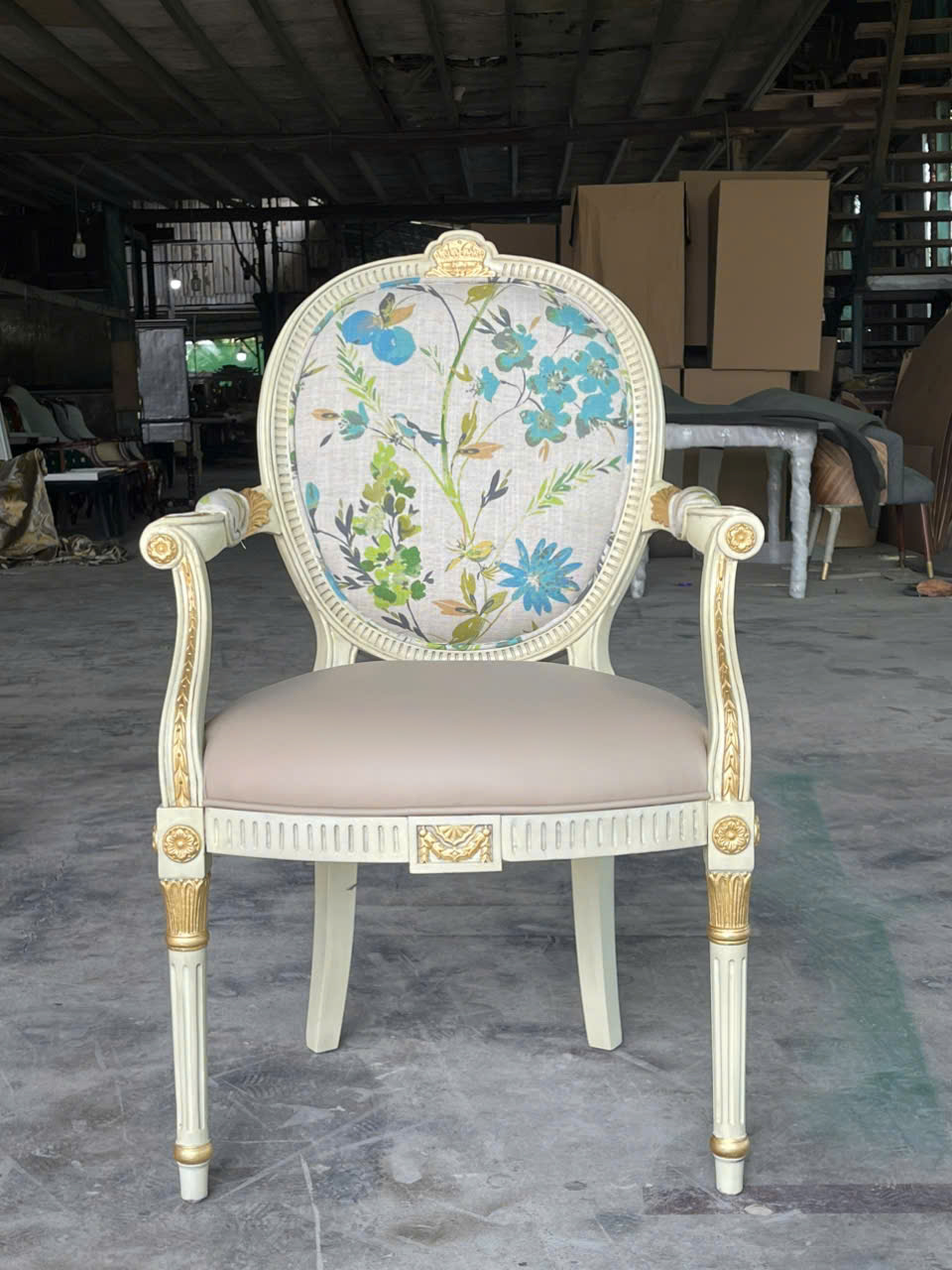 GHẾ CỔ ĐIỂN LOUIS 16 CÓ TAY- LOUIS KING CHAIR 16